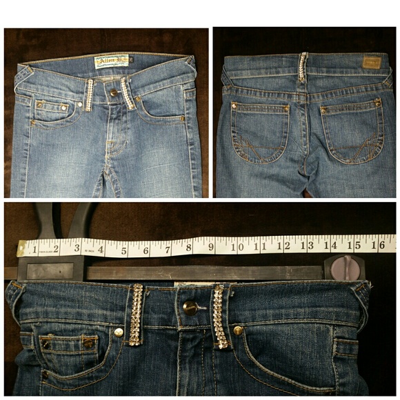 Allen B. Schwartz 26 Rhinestone bling Capri jeans - Picture 4 of 6